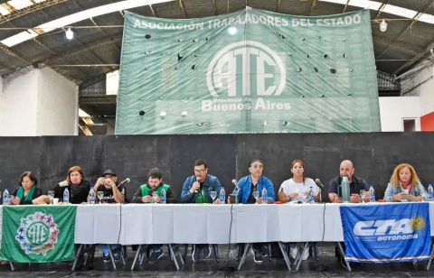 La asamblea de estatales de La Plata aprobó el informe político