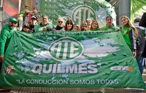 ATE REALIZÓ UNA PROTESTA EN EL MINISTERIO DE TRABAJO Y A TECHINT