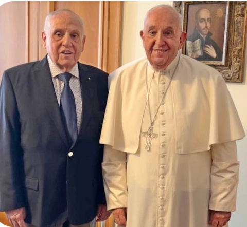 Carlos Custer fue recibido por el Papa Francisco