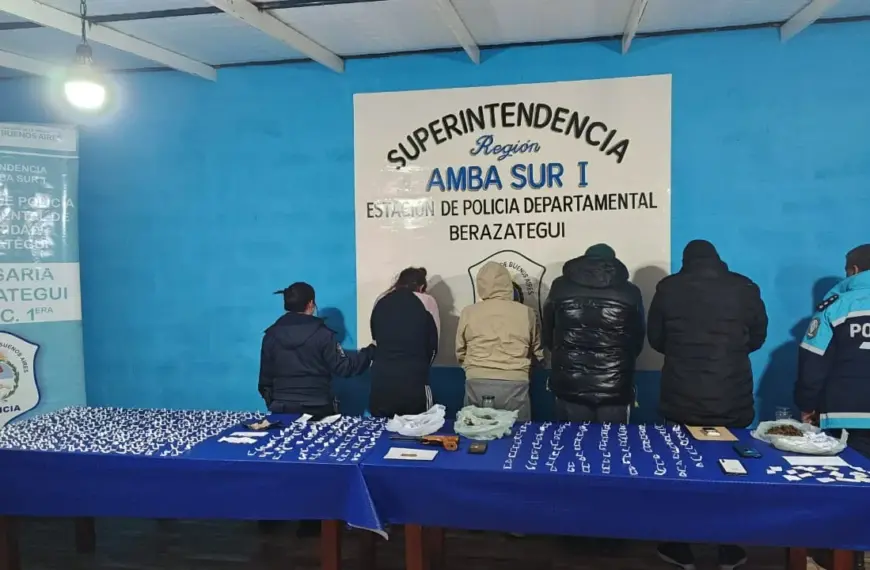 CUATRO DELINCUENTES FUERON APRESADOS POR LA VENTA DE ESTUPEFACIENTES EN BERAZATEGUI