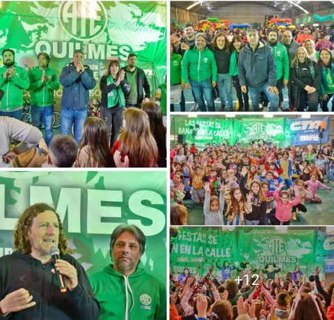 ATE bonarense estuvo en la mega fiesta de Quilmes por el Día de las Niñeces