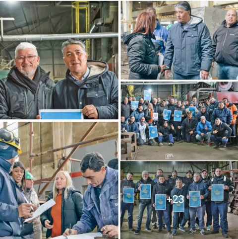 Junta de firmas contra el DNU, asamblea y recorrida en el Astillero Rio Santiago