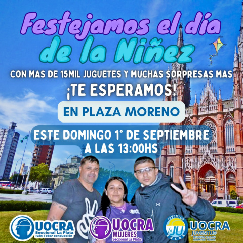 IVAN TOBAR INVITA A FESTEJAR EL DIA DE LA NIÑEZ ESTE DOMINGO EN PLAZA MORENO