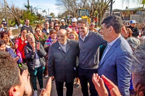 MUSSI Y KATOPODIS RECORRIERON LA OBRA DEL PLAN MAESTRO CLOACAL EN HUDSON