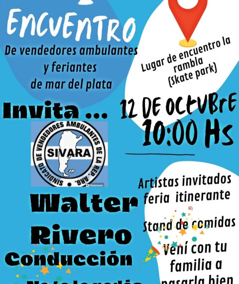 MAR DEL PLATA: SE VIENE EL «4° ENCUENTRO DE VENDEDORES AMBULANTES»