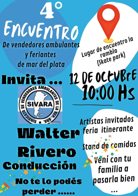 MAR DEL PLATA: SE VIENE EL «4° ENCUENTRO DE VENDEDORES AMBULANTES»