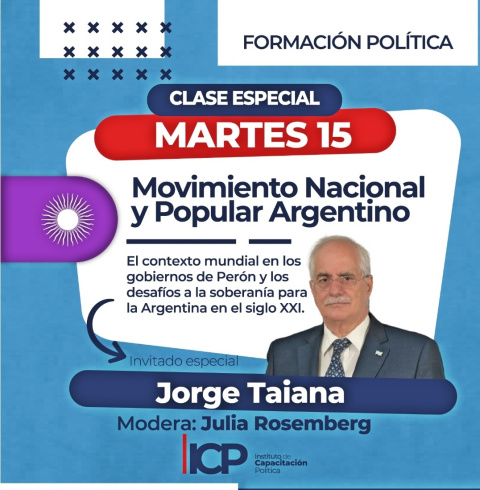 JORGE TAIANA ESTE MARTES EN LA PLATA