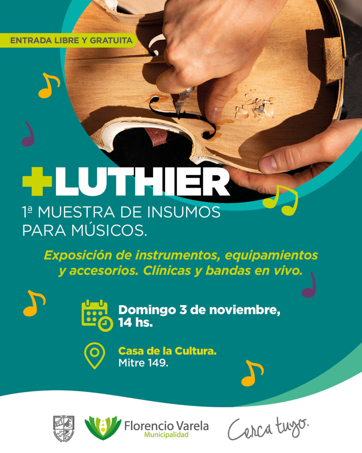 +LUTHIER: PRIMERA MUESTRA DE INSUMOS MUSICALES EN LA CASA DE LA CULTURA