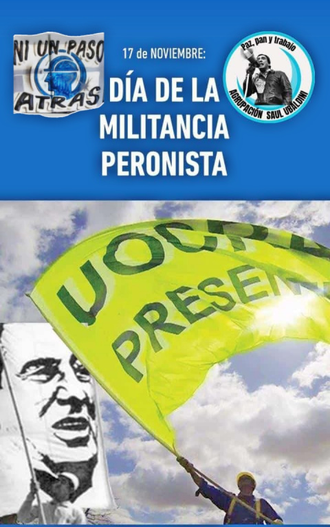 SERGIO «EL CURVA» FLORES (UOCRA) SALUDA POR DIA DEL MILITANTE