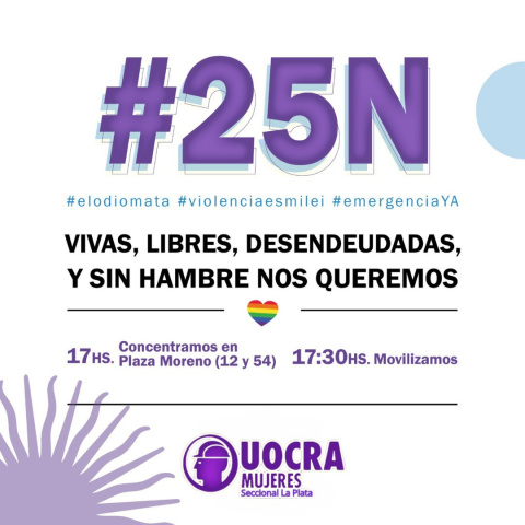 LA UOCRA DE IVAN TOBAR ADHIERE AL DIA INTERNACIONAL DE LA ELIMINACIÓN DE LA VIOLENCIA A LA MUJER