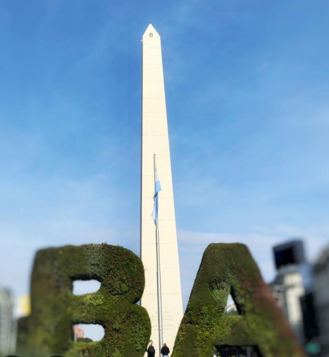 SE ENCIENDE EL OBELISCO HOY DOMINGO A LAS 21