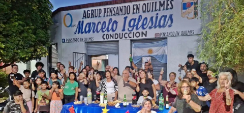 UNA MULTITUD FESTEJÓ CON MARCELO IGLESIAS