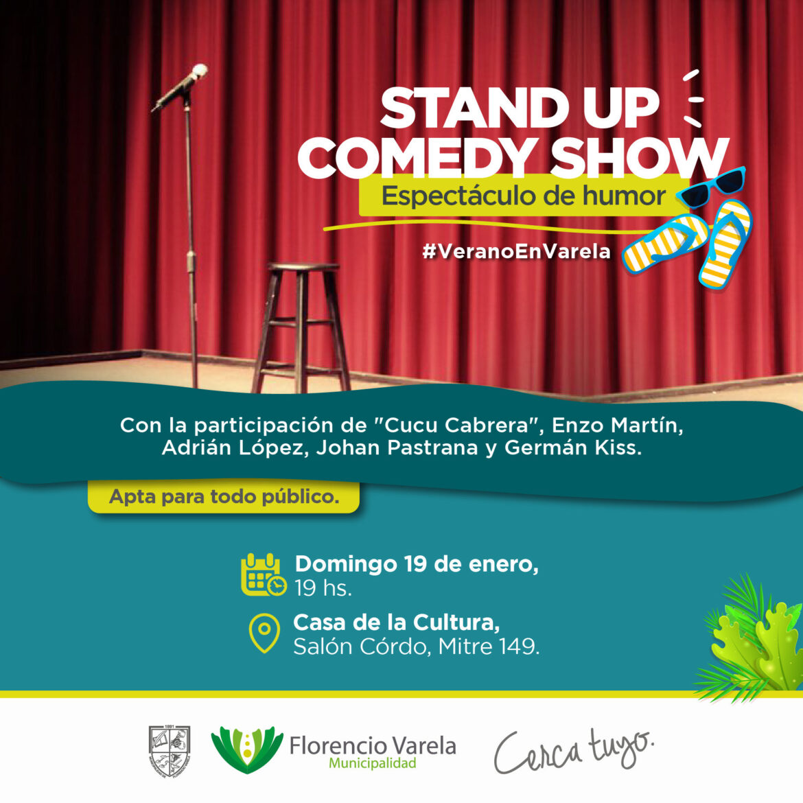 «STAND UP COMEDY SHOW» EN LA CASA DE LA CULTURA VARELENSE