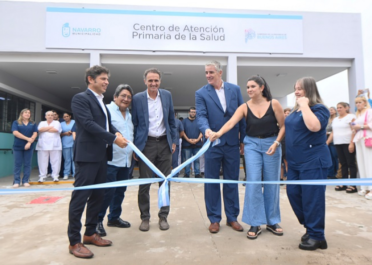 KICILLOF INAUGURÓ UN CENTRO DE ATENCIÓN PRIMARIA DE LA SALUD EN NAVARRO