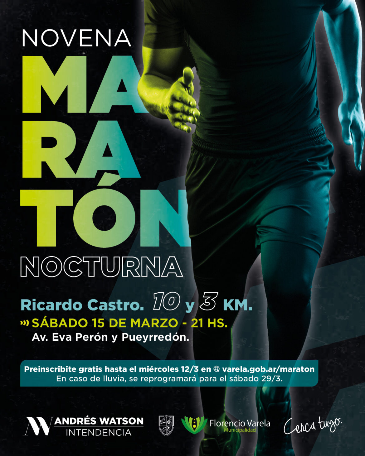 VARELA: INICIA LA PRE-INSCRIPCIÓN PARA LA MARATÓN NOCTURNA «RICARDO CASTRO»