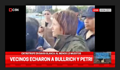 VECINOS ECHARON A PATRICIA BULLRICH DE BAHÍA BLANCA