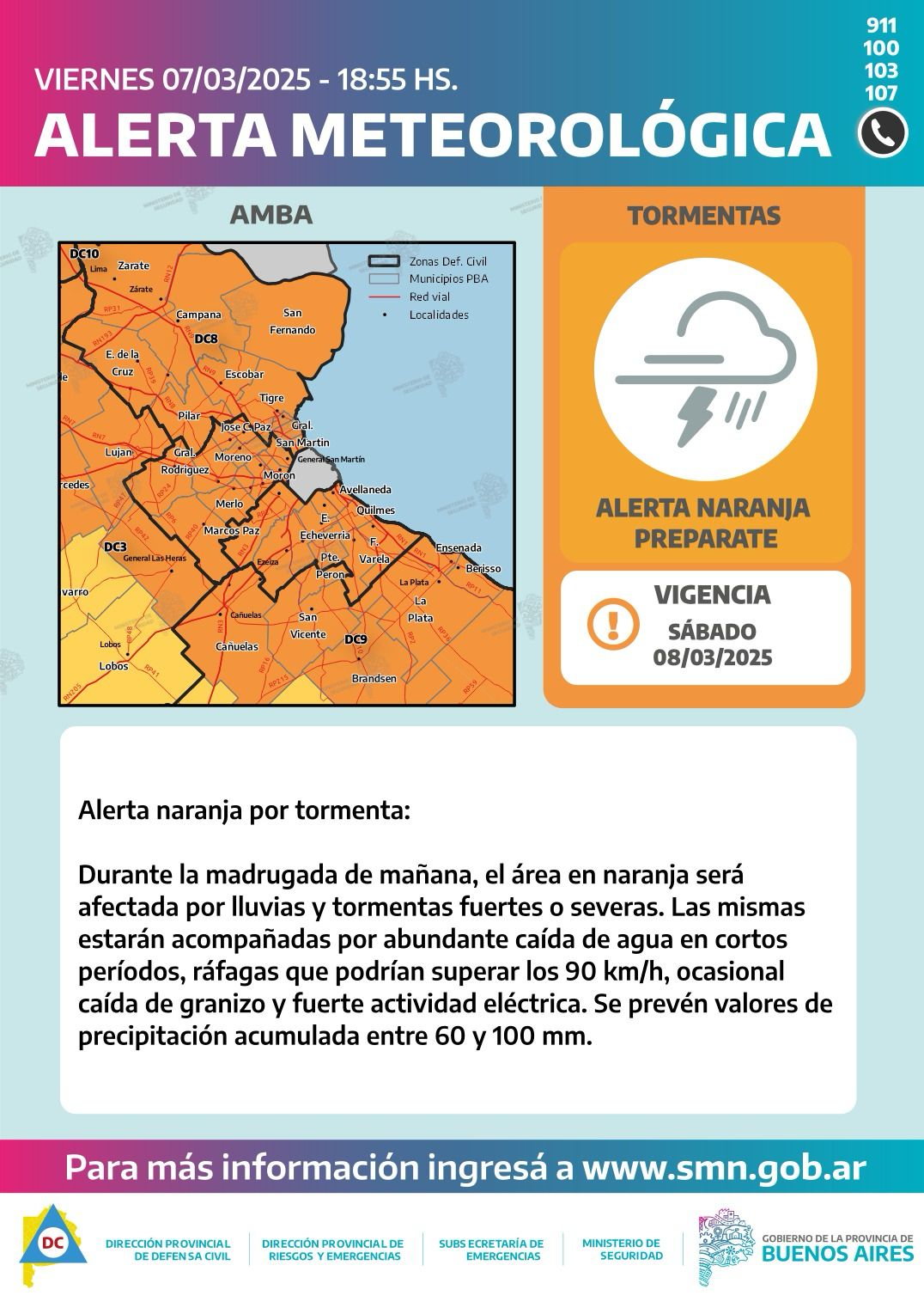 EL MUNICIPIO DE QUILMES REFORZÓ LOS HABITUALES TRABAJOS DE LIMPIEZA Y DESOBSTRUCCIÓN ANTE EL ALERTA NARANJA POR TORMENTAS