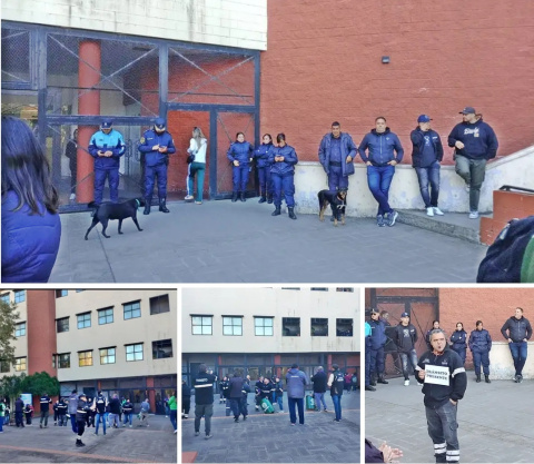TRABAJADORES DE TRANSITO PROTESTARON EN PLAYÓN MUNICIPAL