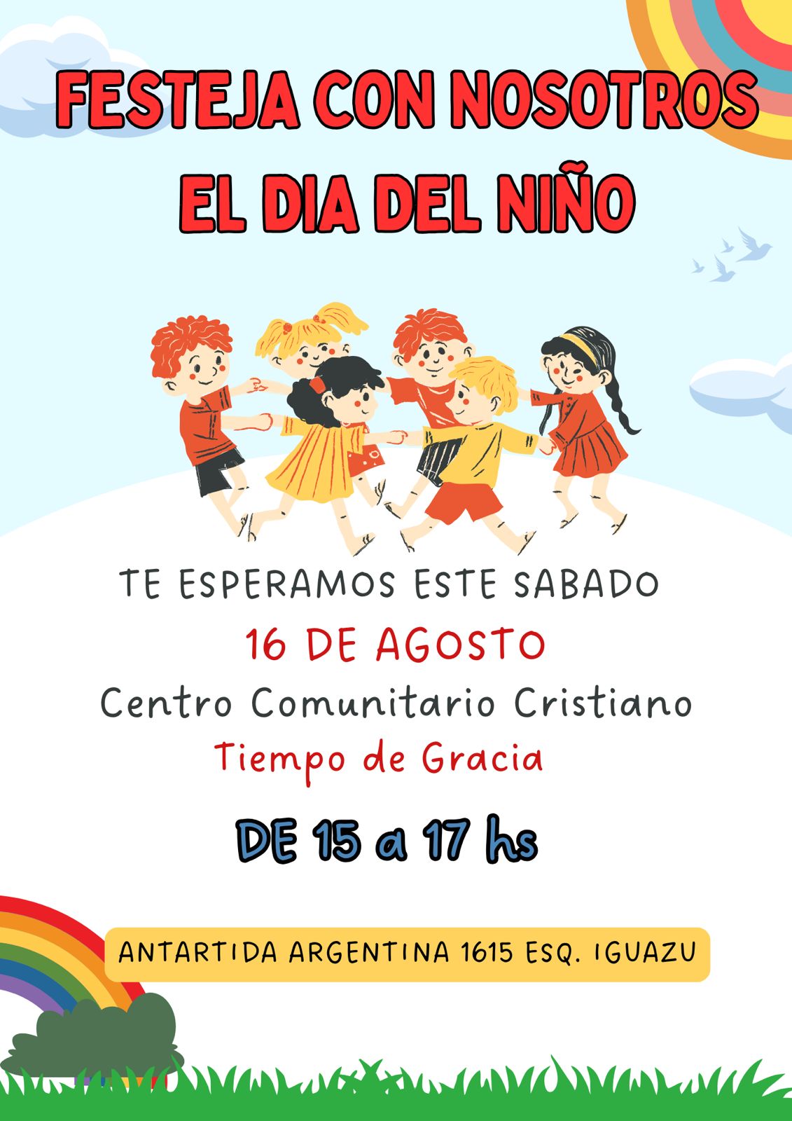 VENI A BUSCAR TU JUGUETE ESTE SABADO 16 AL CENTRO CRISTIANO DE EZPELETA