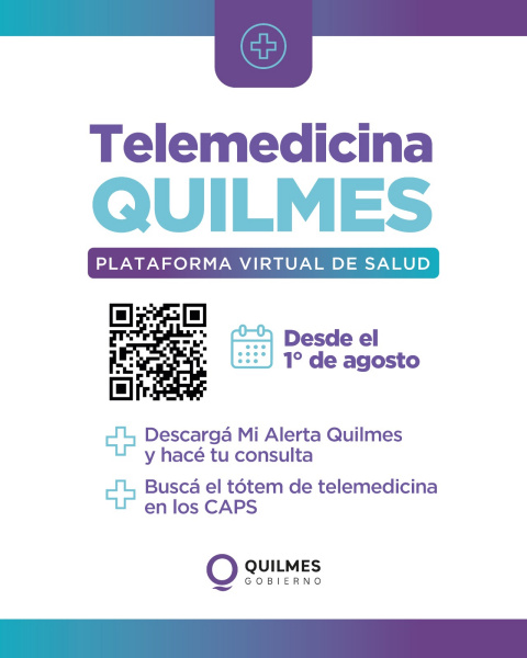 EL MUNICIPIO DE QUILMES OFRECE NUEVAS OPCIONES DE ATENCIÓN MÉDICA ONLINE
