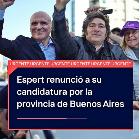 URGENTE: RENUNCIÓ ESPERT A SU CANDIDATURA