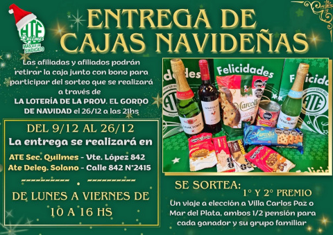 ATE QUILMES ENTREGA DE CAJAS NAVIDEÑAS