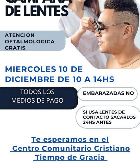 CAMPAÑA DE LENTES ESTE MIERCOLES EN EZPELETA
