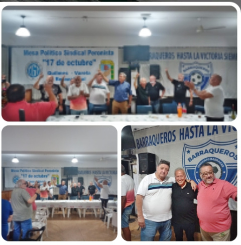 LA MESA POLITICO SINDICAL 17 DE OCTUBRE DESPIDIÓ EL AÑO EN BARRAQUEROS