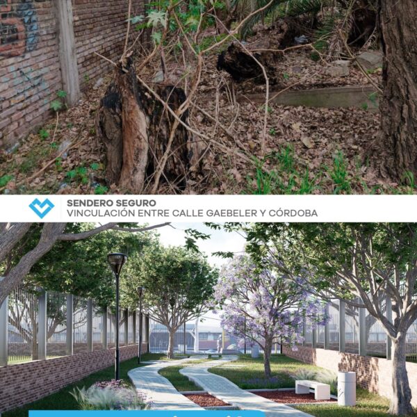 LANÚS GOBIERNO CONTINÚA CON LAS OBRAS DEL SENDERO SEGURO PARA LAS ESCUELAS «JOHN F. KENNEDY» Y «CNEL. LUIS PIEDRABUENA»