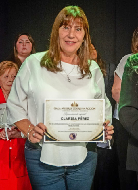 RECONOCIMIENTO A LA SECRETARIA GENERAL DE ATE QUILMES CLARISA PÉREZ