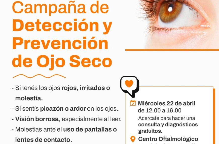 BERAZATEGUI: CAMPAÑA GRATUITA DE DETECCIÓN Y PREVENCIÓN DE OJO SECO