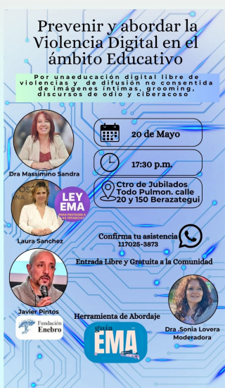 EN BERAZATEGUI SE REALIZARÁ CHARLA PARA PREVENIR LA VIOLENCIA DIGITAL