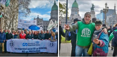 En unidad ATE Buenos Aires se movilizó en apoyo a los jubilados