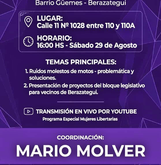 BERAZATEGUI HOY SABADO CONCEJALES DE LLA EN BARRIO GUEMES