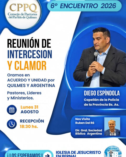 LA PASTORAL DE QUILMES RECIBIÓ AL CAPELLAN PASTOR DIEGO ESPINDOLA Y A RUBEN DEL RÉ, DE SOCIEDAD BIBLICA