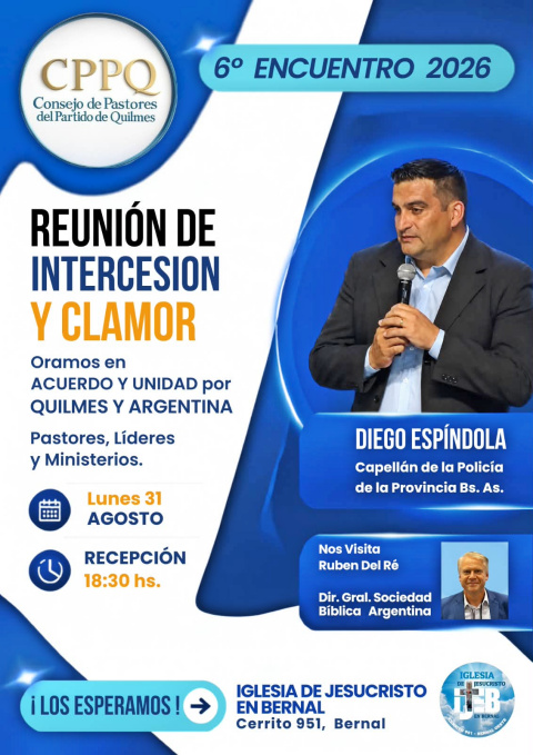 LA PASTORAL DE QUILMES RECIBIÓ AL CAPELLAN PASTOR DIEGO ESPINDOLA Y A RUBEN DEL RÉ, DE SOCIEDAD BIBLICA