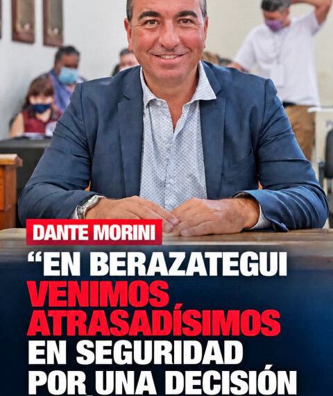 MORINI CUESTIONÓ LA SEGURIDAD EN BERAZATEGUI Y HABLÓ DEL 2027