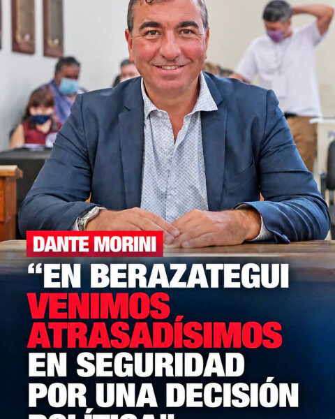 MORINI CUESTIONÓ LA SEGURIDAD EN BERAZATEGUI Y HABLÓ DEL 2027