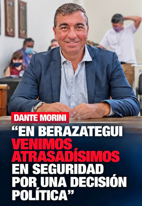 MORINI CUESTIONÓ LA SEGURIDAD EN BERAZATEGUI Y HABLÓ DEL 2027