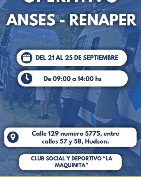 OPERATIVO ANSES Y RENAPER EN HUDSON