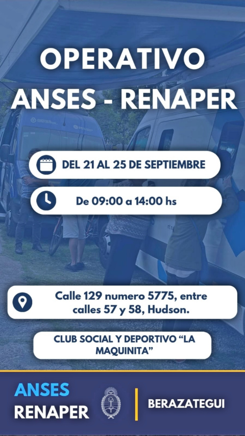 OPERATIVO ANSES Y RENAPER EN HUDSON