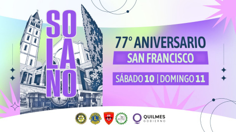 SOLANO FESTEJA SUS 77 AÑOS CON DESFILE, FERIAS, MÚSICA Y SHOWS EN VIVO Y UN CIERRE TROPICAL A CARGO DE RODRIGO TAPARI