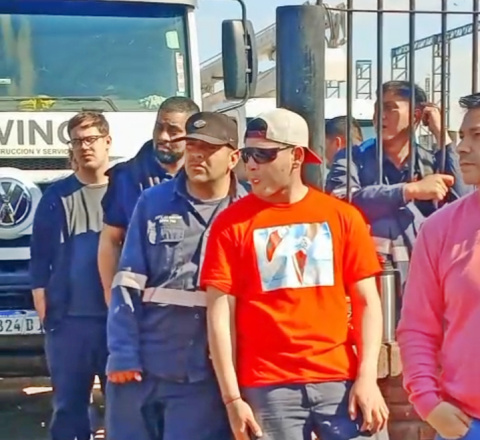 PROTESTA CONTRA ROWING EN PARQUE INDUSTRIAL DE QUILMES